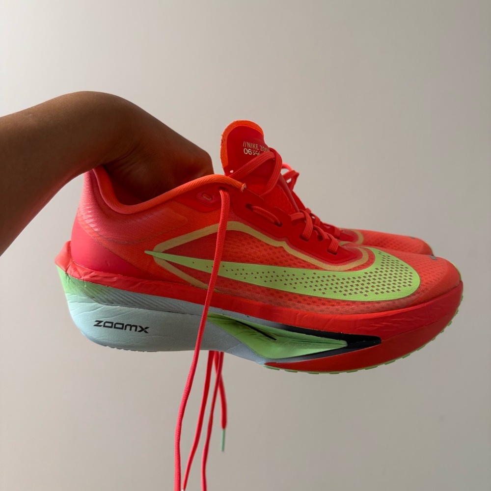 Nike ZoomX Athletic Shoes - Bright Orange and Lime